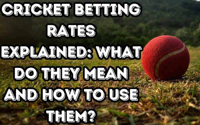 Cricket Betting Rates Explained: What Do They Mean and How to Use Them?